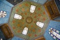 Beautiful interior of the old Sultan`s palace. View of the dome from the inside.